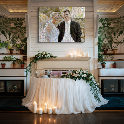 Mosaïque photo personnalisée mariage