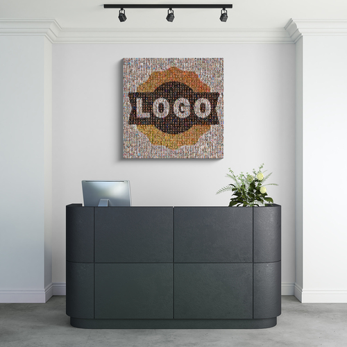 Individuelles Fotomosaik mit Firmenlogo