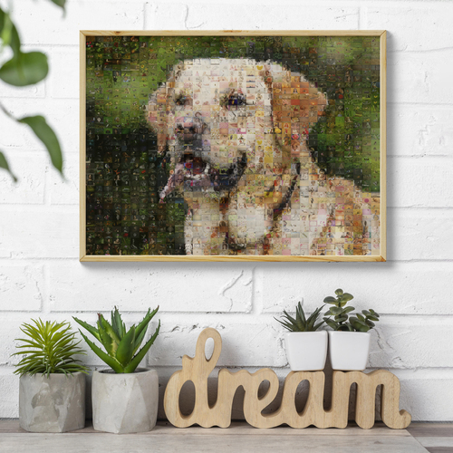 Crea il tuo mosaico cane unico con tante foto, ideale per amanti e regali!