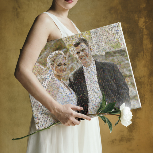 Mosaïque photo personnalisée mariage