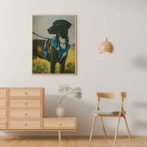 Mosaico Fotografico Personalizzato: Ritratto di Cane