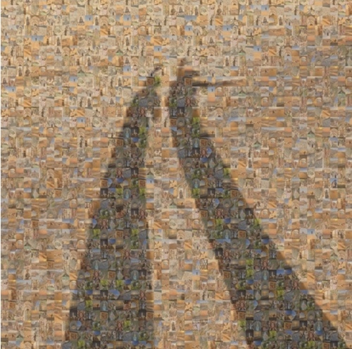 Photo du client Myriam pour l'évaluation Impression Photomosaïque [En ligne] Acrylique 40x40cm